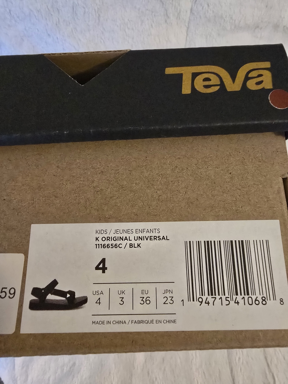 Teva Black Sport Sandals - Classic Strap Design - Picture 4 of 4